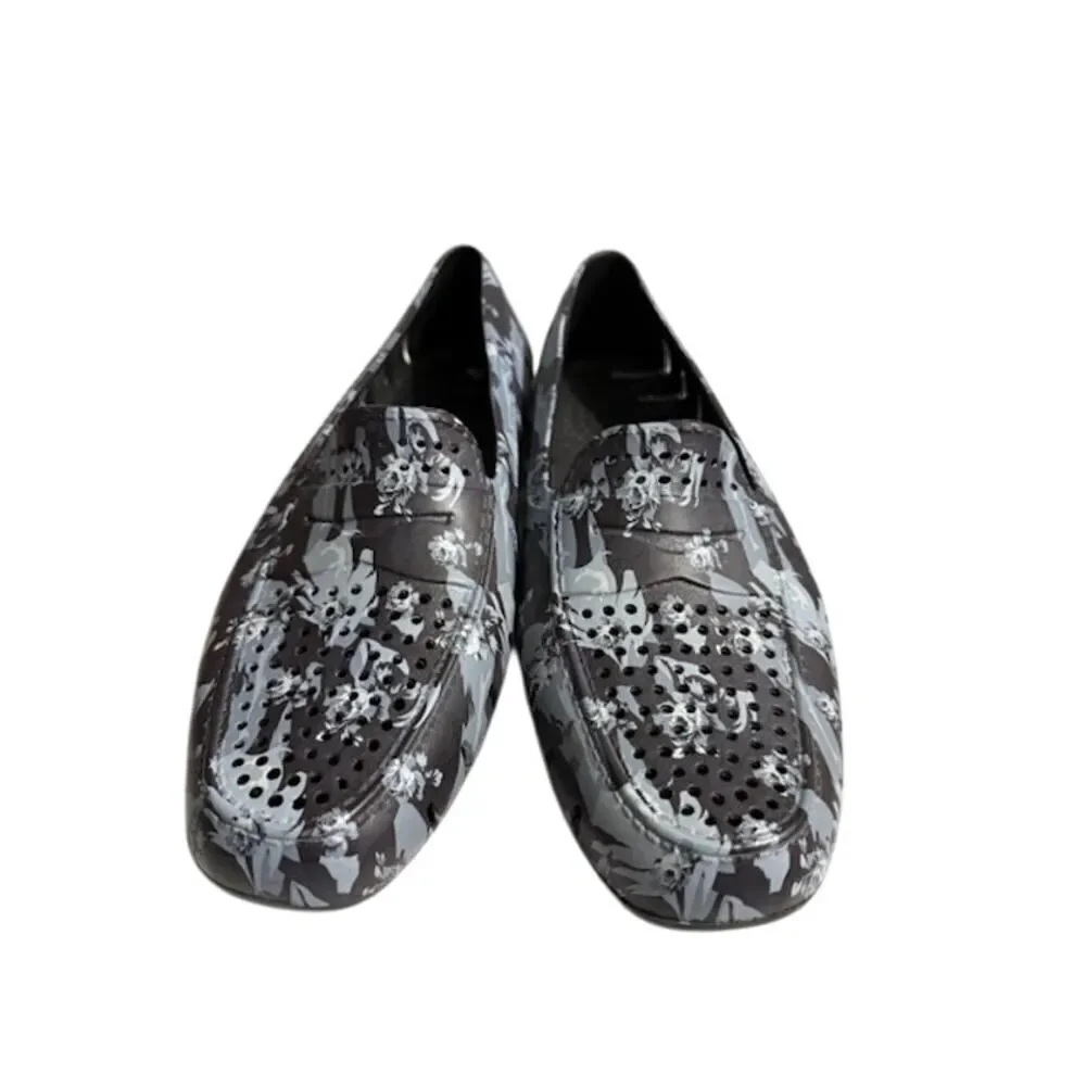 Floafers Country Club Driver Blue Floral Camo Mens Size 10 Casual Slip On Shoes
